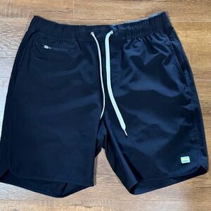 Vuori Black Drawstring Athletic Shorts